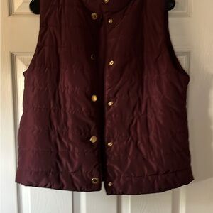 Michael Kors Maroon Puffer Vest
